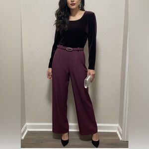 Chic Velvet Eggplant Jumpsuit